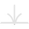 Ekena Millwork Redmond Architectural Grade PVC Gable Bracket, 84"W x 56"H x 2"D x 4"F, 16/12 Pitch GBP084X56X0204RED00 - alternate 2
